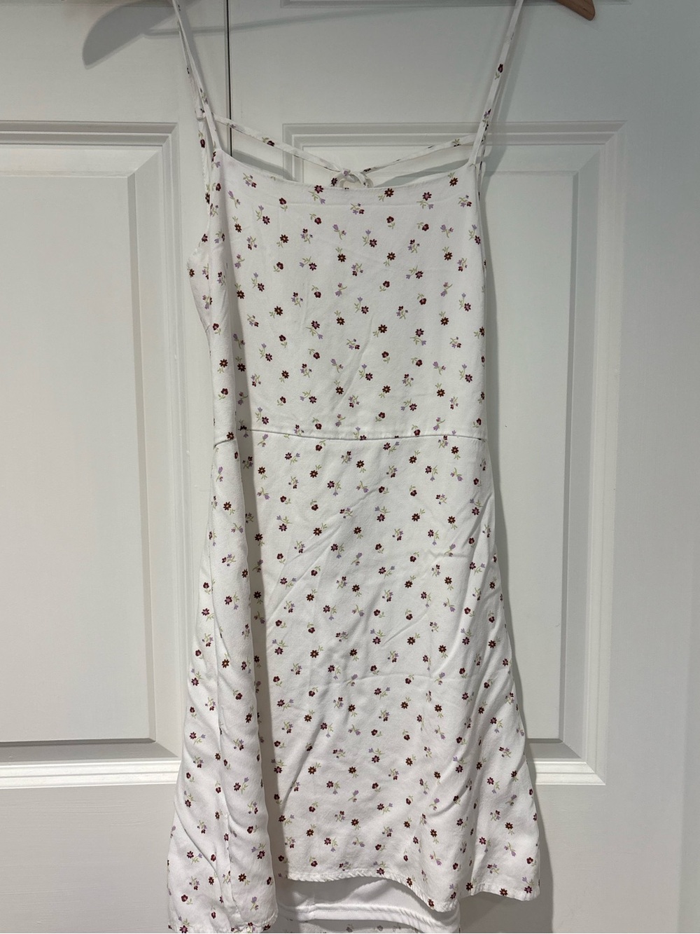 Floral, open back skater dress